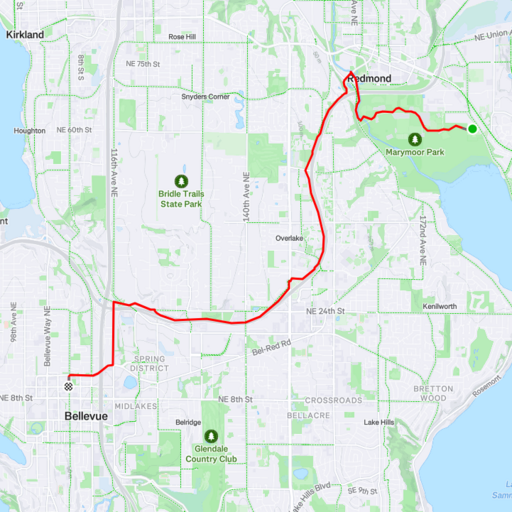 bellevue 1 ride map