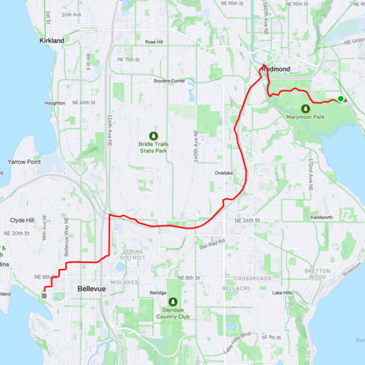 bellevue 3 ride map